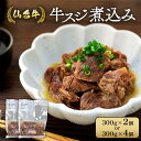 【ふるさと納税】容量を選べる 牛肉 仙台牛 牛すじ 煮込み 600g or 1.2kg | 肉 お肉 にく 牛 ブランド 牛スジ あて おかず おつまみ お酒に合う 冷凍 温めるだけ 簡単調理 時短 家庭用 人気 おすすめ 宮城 牛すじ肉