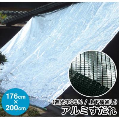 ふるさと納税 各務原市 日よけ遮光率95% アルミすだれ 上下棒通しタイプ C1 巾176cm×丈2m【1204】