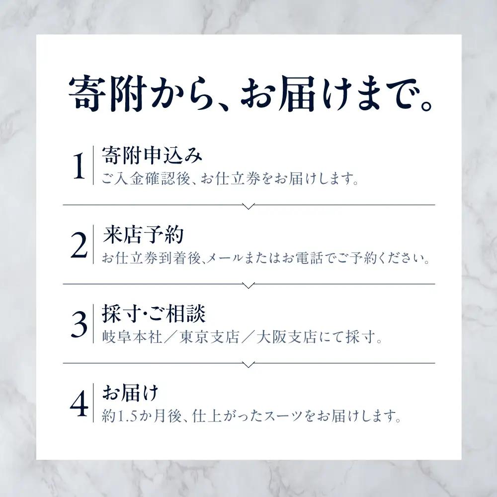 オーダースーツ 仕立券【リクルート限定スーツ】高級服地＜SUITO WOOL＞使用