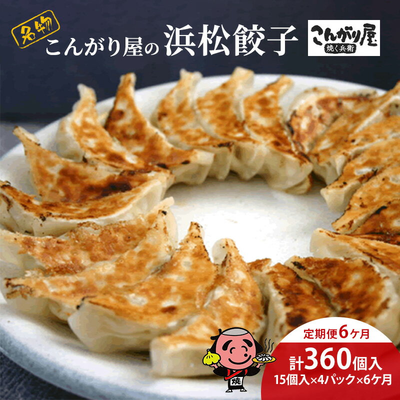 【ふるさと納税】冷凍餃子 はままつ 【定期便6回】こんがり屋の浜松餃子 60個入り 中華料理 自家製たれ ラー油 ごま油 ラード 青森県産にんにく 高知県産ショウガ 静岡 静岡県浜松市 名物