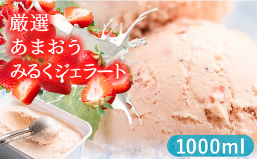 厳選あまおう ジェラート 1000ml《豊前市》【南国フルーツ株式会社】[VBY003] じぇらーと アイスクリーム アイス ジェラート スイーツ おやつ 人気 福岡県