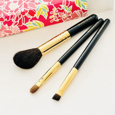 ふるさと納税 熊野町 熊野化粧筆　宙高級ブラシ3本セット　熊野筆ほうこどう