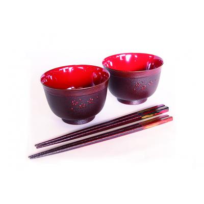 ふるさと納税 高知県 土佐古代塗り　箸・汁椀セット【F06005】