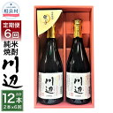 【ふるさと納税】【年6回定期便】限定川辺 720ml 2本セット×6回 合計12本 本格米焼酎 繊月酒造 25度 焼酎 お酒 アルコール 熊本県産 熊本県相良村 送料無料