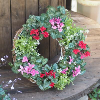 ふるさと納税 朝倉市 ガーデンシクラメンのサークルハンキング(直径35cm) |  | 01