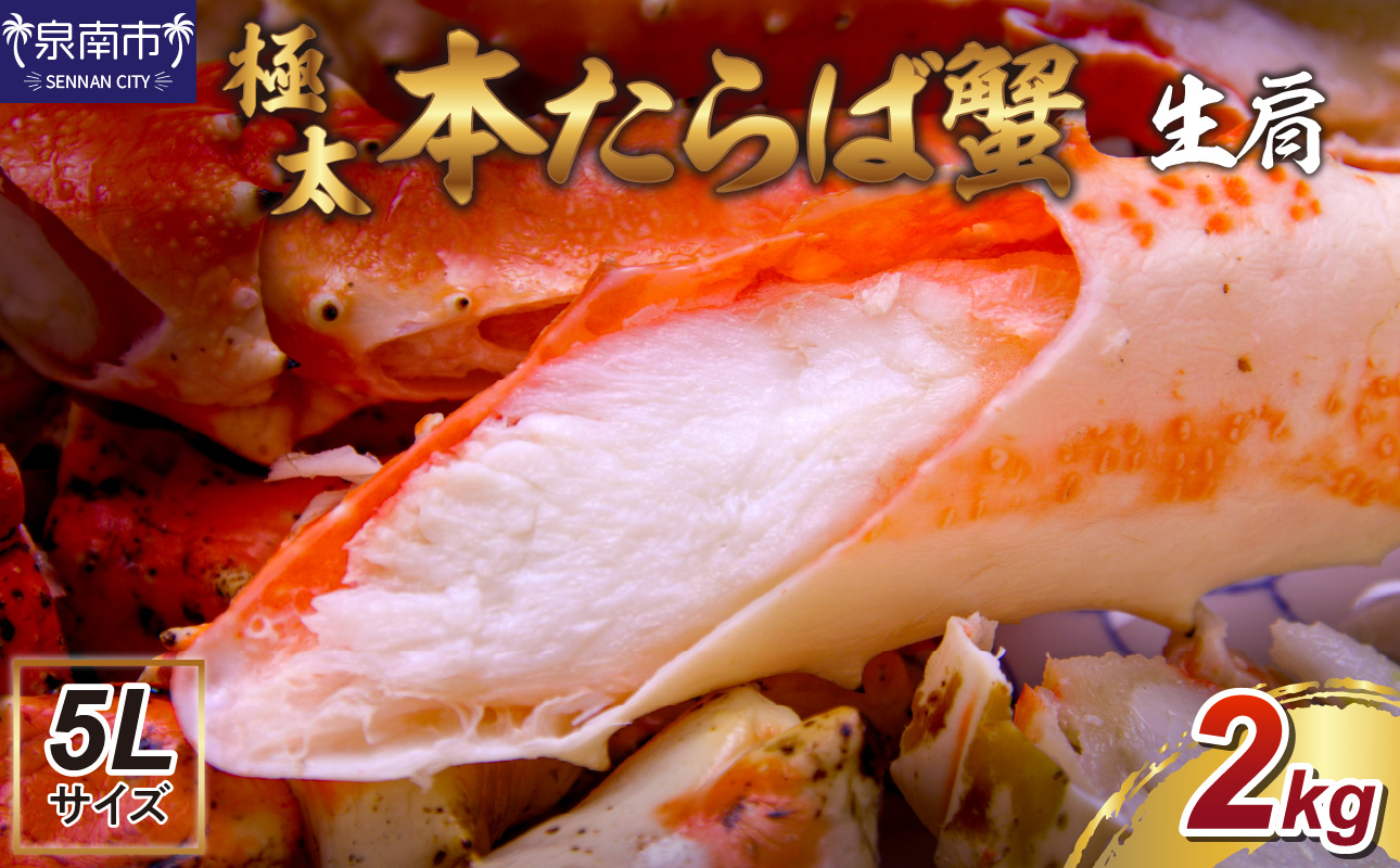 【2肩2kgの極太5Lサイズ】本たらば蟹 生肩 2kg【087B-021】