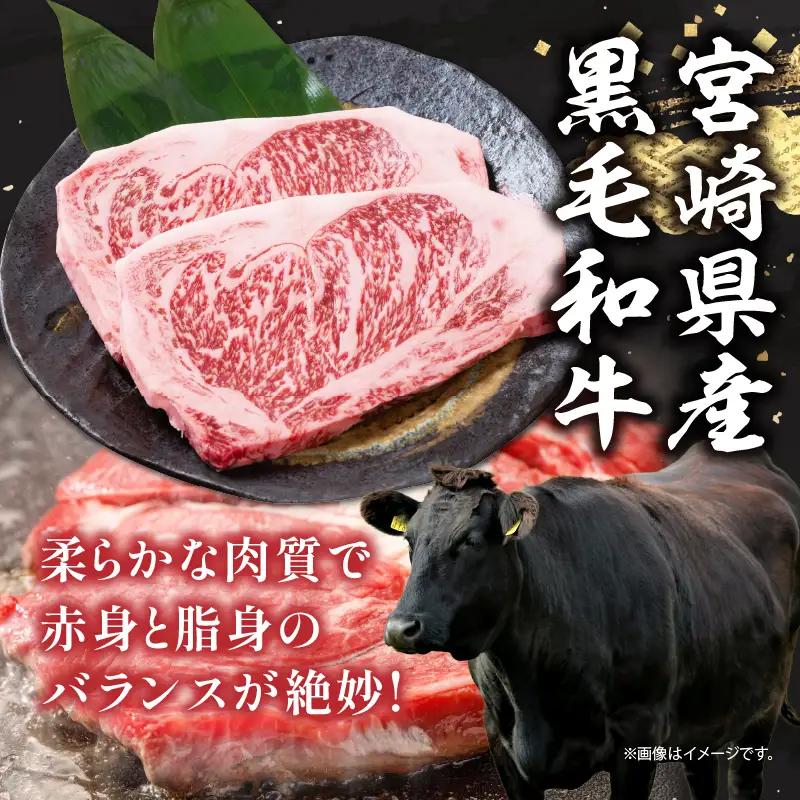 宮崎県産 黒毛和牛 サーロインステーキ 計500g(250g×2枚) 肉 牛肉 ビーフ 国産 ステーキ肉 おかず 食品 BBQ バーベキュー 焼肉 鉄板焼き おすすめ 人気 個包装 小分け 真空パック