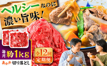 全12回定期便 あか牛 切り落とし 約1kg 切り落とし BHCY008