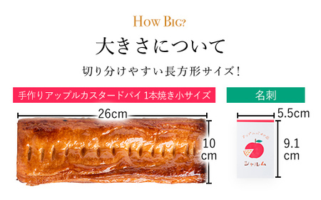手作りアップルカスタードパイ　1本焼き小サイズ　1個＜アップルパイの店　シャルム＞ FCCF006
