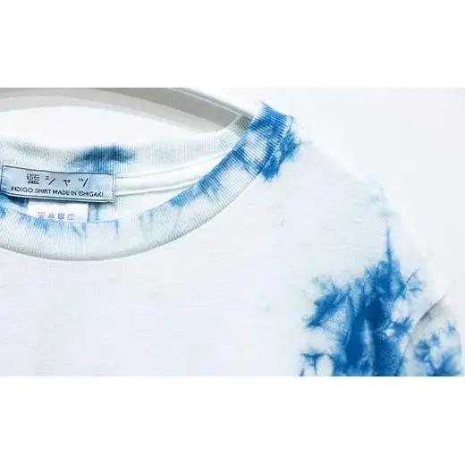 【石垣島の藍染工房】Tシャツ【カラー:マダラ】【サイズ:XXLサイズ】KB-159-1