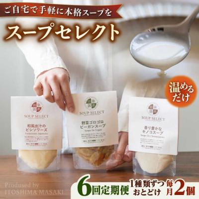 ふるさと納税 糸島市 【全6回定期便】SoupSelectスタンドパウチ2点セット糸島正キ[AQA069]