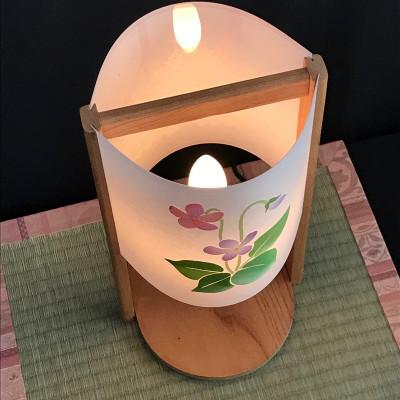 ふるさと納税 泉佐野市 正絹着物生地で作ったおしゃれな行灯 菫タンポポ あんどん　あかり　夢あかり 030D095 |  | 02