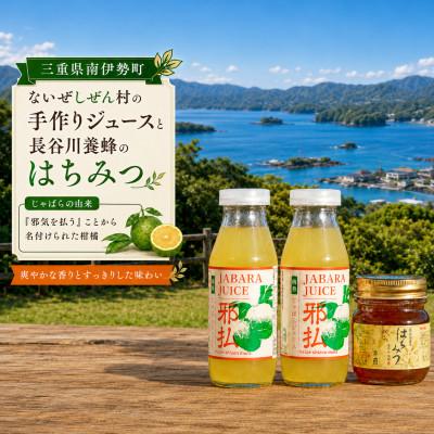 ふるさと納税 南伊勢町 伊勢志摩の恵み お試しセット ないぜしぜん村 じゃばらジュース2本と長谷川養蜂百花蜜はちみつ250g