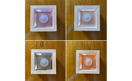キューブ型あんどん「和あそ美cube」 インテリア 工芸品 行燈 明かり  青