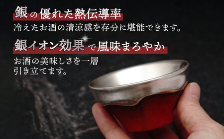 【美濃焼】赤い ぐい呑み ETERNO ROSSO (大・小) 2客セット 【工房 藤本】 酒器 日本酒 おちょこ [TBR001]