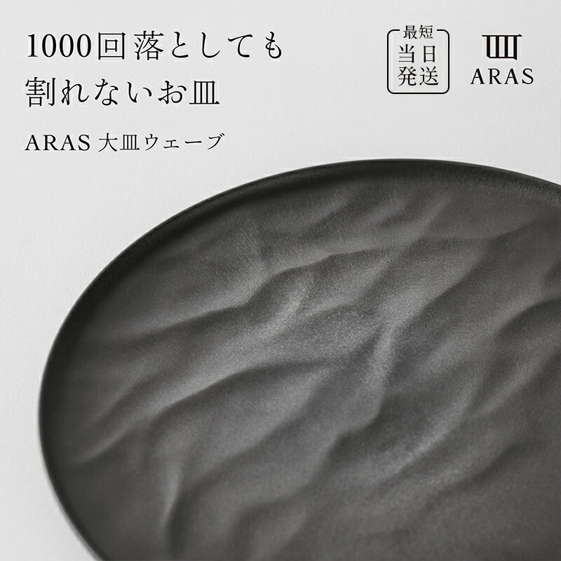 【ふるさと納税】ARAS大皿ウェーブ 27cm 大皿 プレート 割れない 保証付き ARAS 色 ・ 枚数が選べる 1枚 or 2枚 皿 最短 当日 発送 食器 贈り物 ギフト F6P-2584var