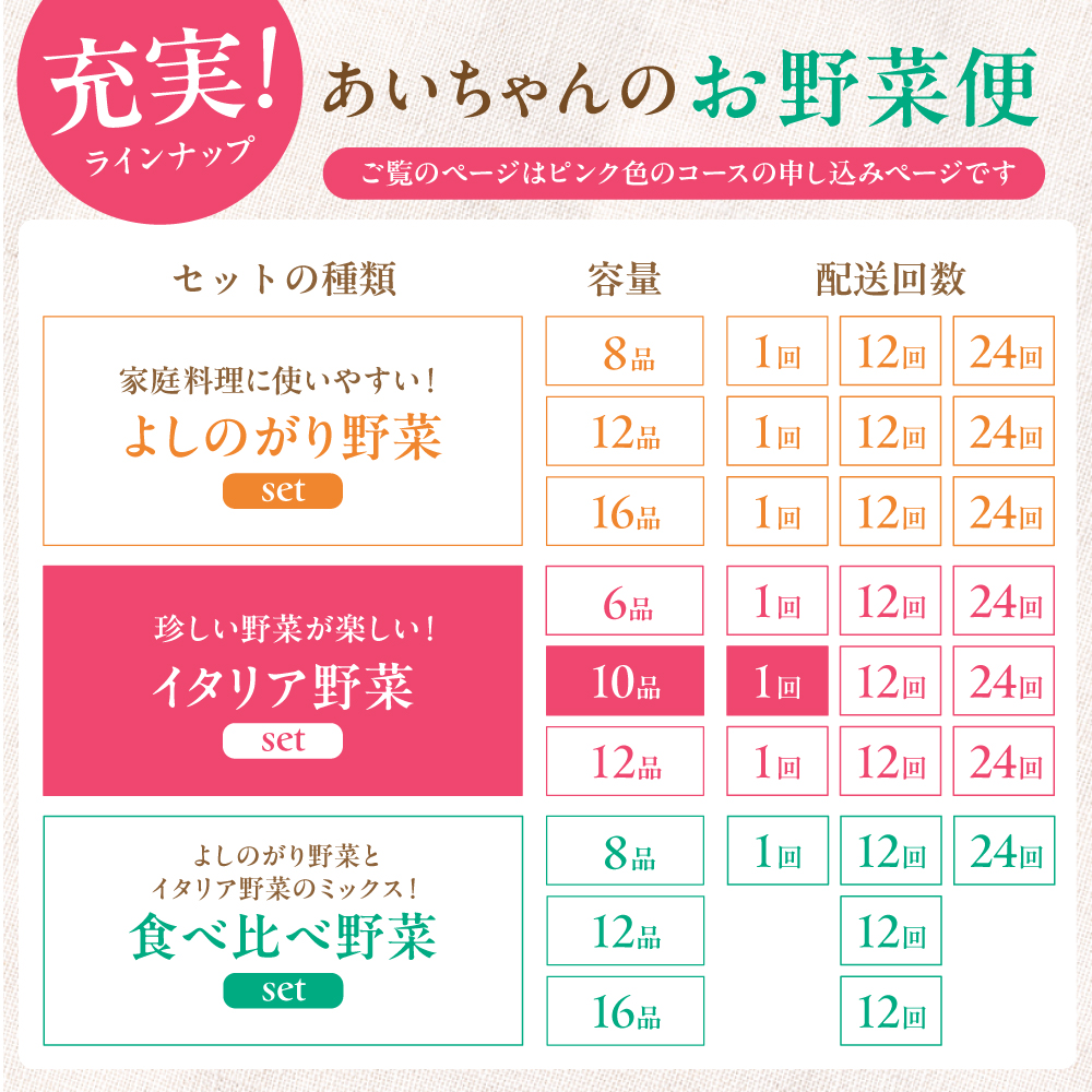 【10品】農薬に頼らない！カラダにやさしい「イタリア野菜」セット（レギュラー）【吉野ヶ里あいちゃん農園】[FAA017]