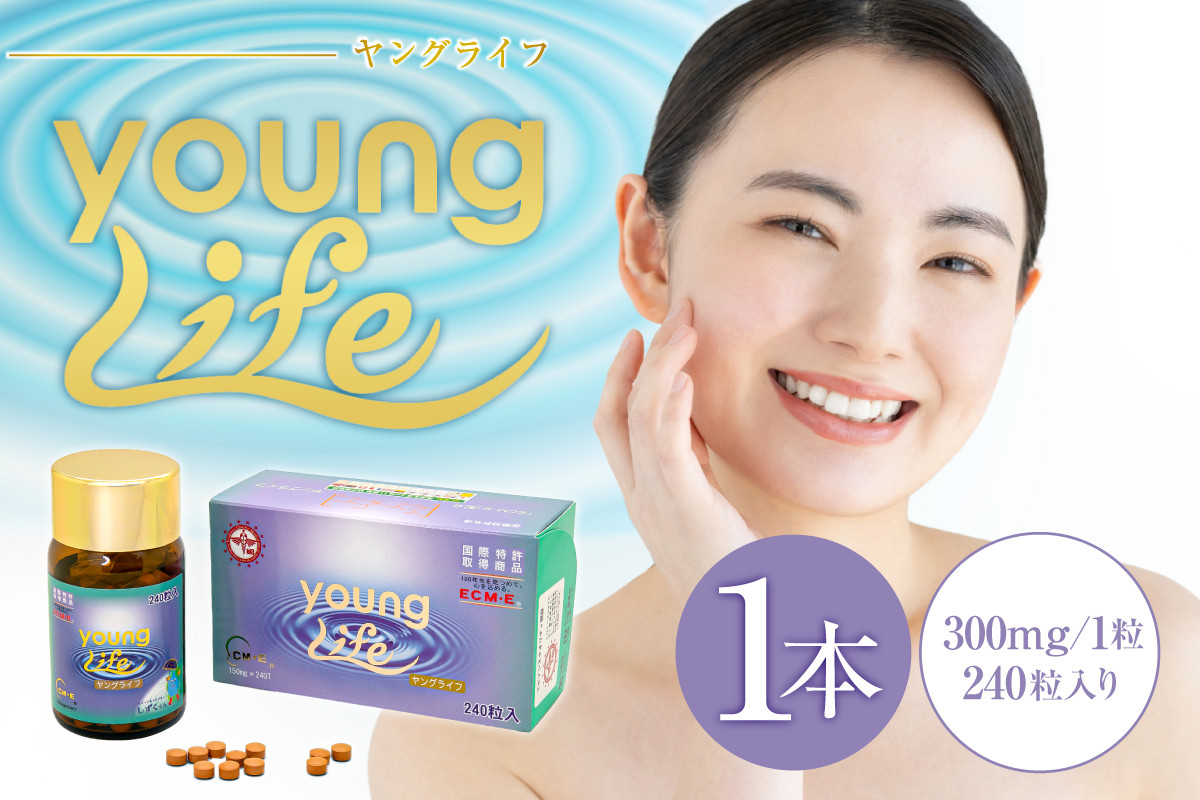 
                  ヤングライフ（サプリメント）240粒【 サプリメント ヒアルロン酸  タンパク質 鶏 トサカ 健康 食品 健康食品 アダプトゲン製薬 】
                