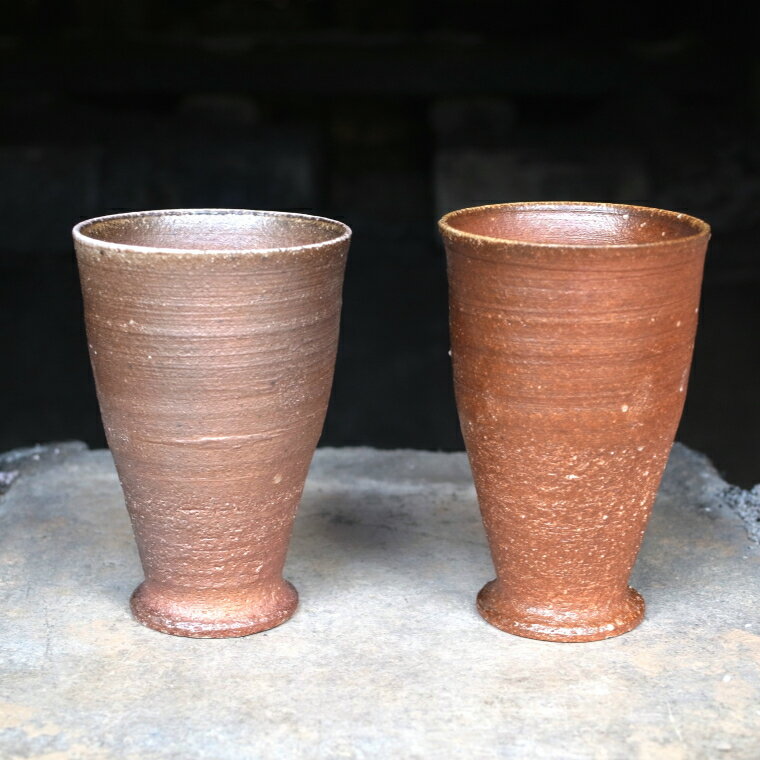 【ふるさと納税】信楽焼 焼締ビアマグ ペアセット | 甲賀市 信楽焼 焼締 ペアマグカップ 人気 おすすめ 陶器 ビールグラス ビアマグ 焼き物 ギフト 食器セット クラフト陶器 手作り陶器 おしゃれ食器 お取り寄せ 通販 送料無料 ふるさと納税