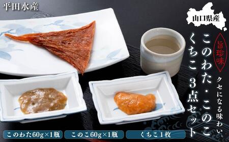 【年内発送】【日本三大珍味】山口県産このわた・このこ・くちこ3点セット