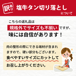 大正7年創業 老舗肉屋の本気！ 訳あり 塩牛タン 切り落とし 500g 2袋 【肉の横沢】／ 肉 牛肉 訳アリ わけあり 不揃い ふぞろい 1kg 1キロ 牛タン 牛たん タン たん しお しお味 塩