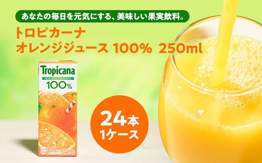 トロピカーナ 100％ オレンジ 250mlLLスリム×24本 
