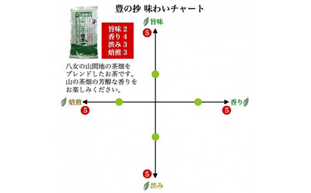 自社製造の深蒸しの八女茶！食事に合うお茶！豊の抄（ゆたかのしょう）100g入り3袋セット　008-019