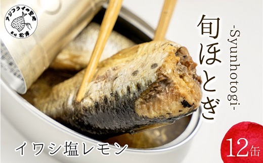 缶詰工場直送 「旬ほとぎ」イワシ塩レモン12缶( いわし イワシ 鰯 缶詰 イワシ缶 いわし缶 鰯缶 ご飯のお供 保存食 )【B0-185】