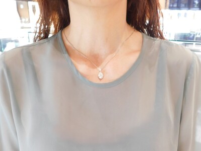 Pt900　ベリーライトイエローダイヤ（1.019ct）ペンダント　M15　K06077-H