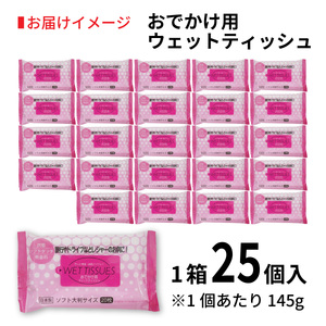 おでかけ用ウェットティッシュ 20枚入り（1ケース25個入）/  ウェットティッシュ