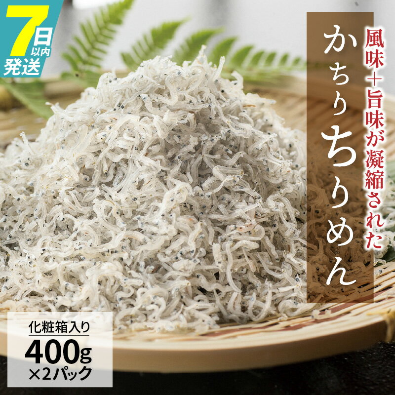 【ふるさと納税】高評価☆4.9 美味しさ長持ち かちりちりめん 400g×2パック 計 800g ちりめん ちりめんじゃこ 風味 旨味 歯ごたえ 塩味控えめ 日持ちがよい 丸久水産 化粧箱入 加工品 食品 愛知県 碧南市 お取り寄せ 送料無料