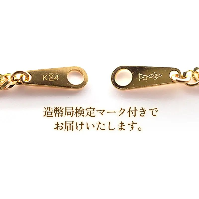 K24 純金 6面ダブルキヘイ ネックレス 50cm - ジュエリー ゴールド 【価格改定X】