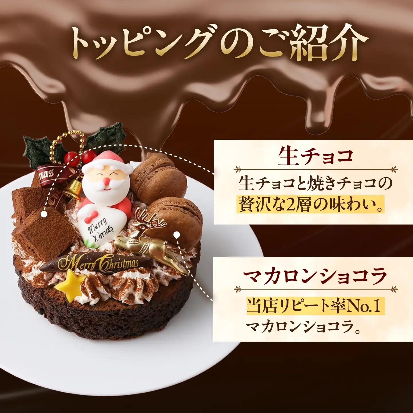 ＼クリスマスケーキ／ 濃厚チョコ ガトーショコラ 5号 ケーキ 洋菓子 チョコレート 愛西市 / スイーツカフェハル[AEDP011-2]