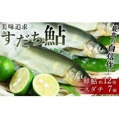 ふるさと納税 徳島市 数量限定!!【とくしま特選ブランド】美味追求 すだち鮎(鮮鮎 約12尾・スダチ7個)【AT001】