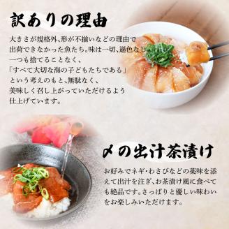 【四国一小さなまち】＜6ヶ月定期便＞これが魚屋の漬け丼だ！(1月～6月) 訳あり 80g×10P