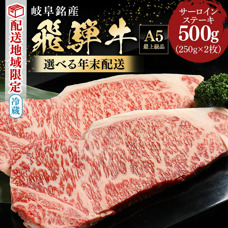 【ふるさと納税】飛騨牛 年末 先行予約 サーロイン ステーキ（250g×2枚）国産 冷蔵 A5 霜降り 黒毛和牛 牛肉 肉 お取り寄せ 年末 限定 数量限定 地域限定 特別配送 年越し お正月 日付指定 時間指定 送料無料
