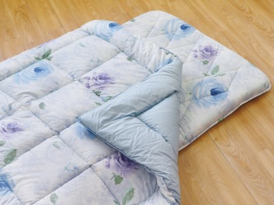 布団セット [シングル] ブルー 掛けふとん 1枚 敷き布団 1枚 バーバラ BL [2814]