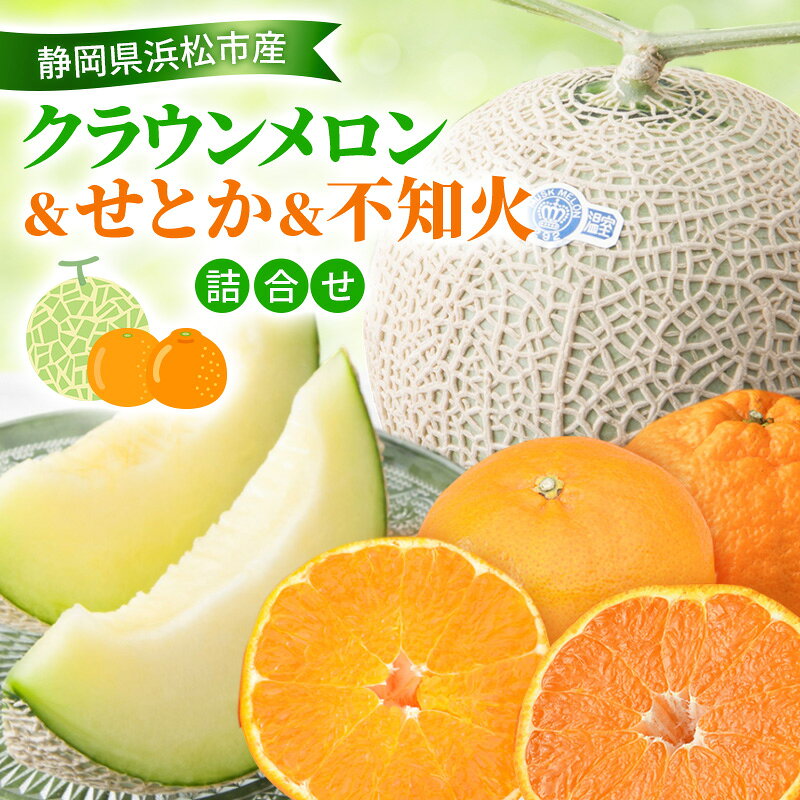 【ふるさと納税】みかん 【2027年2月発送】クラウンメロン 詰合せ 約1.3kg 1個 4個 & せとか 不知火 白等級 蜜柑 柑橘 フルーツ 静岡県 浜松市　お届け：2027年2月11日～2月28日まで