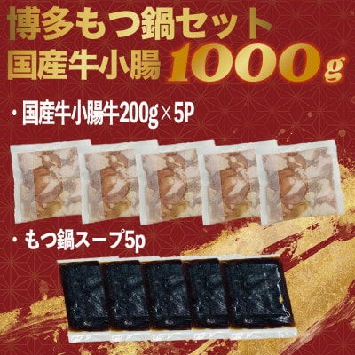 
＜数量限定＞国産牛もつ鍋セット1000g　醤油味【1438395】
