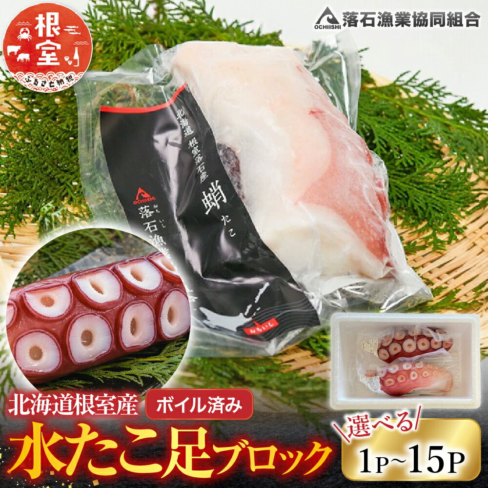 【ふるさと納税】 [北海道根室産] ボイル水たこ足ブロック 選べる 1P ? 15P ミズタコ 蛸 タコ たこ みずたこ 水蛸 お取り寄せ グルメ 海鮮 蛸足 たこ足 タコあし 蛸あし たこあし 北海道 根室市 ふるさと納税