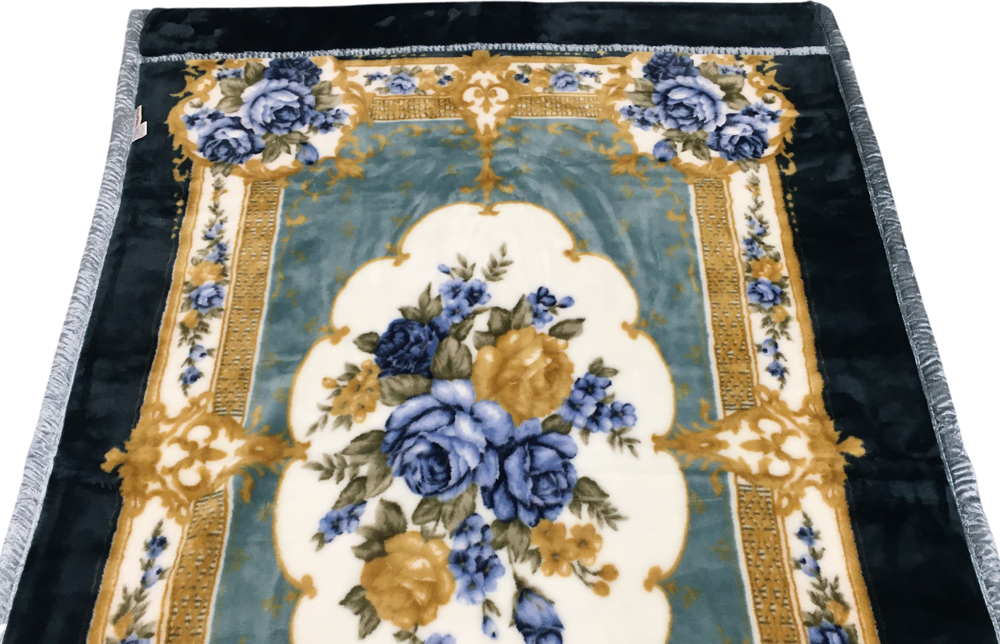 
日本製 アクリル マイヤー毛布 シングル ネービーブルー 1枚 (新合繊合わせ毛布) 1684NB [3612]
