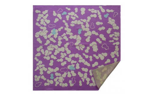 ふろしき 正絹縮緬友禅風呂敷 瓢箪 【紫】 ちりめん シルク 丹後ちりめん 小物 リバーシブル おしゃれ 着物 持ち運び きもの包み エコバッグ 旅行 結婚 出産 内祝 記念品 法事 男性用 女性用 京都 丹後 与謝野