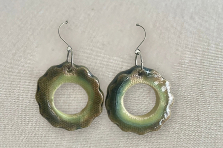 ゴーヤーのピアスorイヤリング 1連(丸)｜ピアス イヤリング アクセサリー ゴーヤー セット 沖縄 沖縄県 豊見城市 送料無料(DD010)