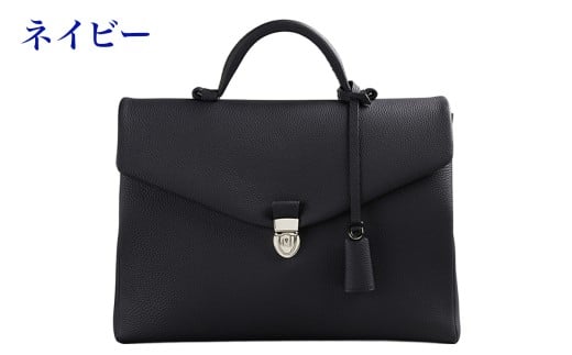 ソフトビジネス M (1気室 A4サイズ)  レイロウ37 ネイビー【1295-GMS】｜革製品 本革 レザー ビジネスバッグ レディース メンズ カバン 鞄 バッグ 国産 [1001]