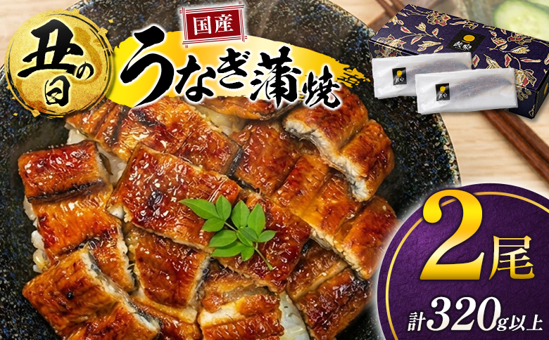 《丑の日までにお届け》極上鰻! うまい!＜うなぎ 国産 うなぎ蒲焼 2尾 320g以上＞ふるさと納税 うなぎ 高級 長蒲焼 鰻 夏バテ防止 ウナギ 鰻 かば焼き 蒲焼き 丑の日 タレ 宮崎県産 国産 