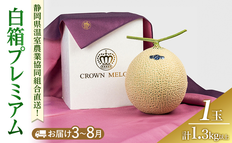 白箱プレミアム (夏3～8月) 果物 メロン 青肉 フルーツ デザート 高級メロン ブランドメロン 袋井市 静岡県