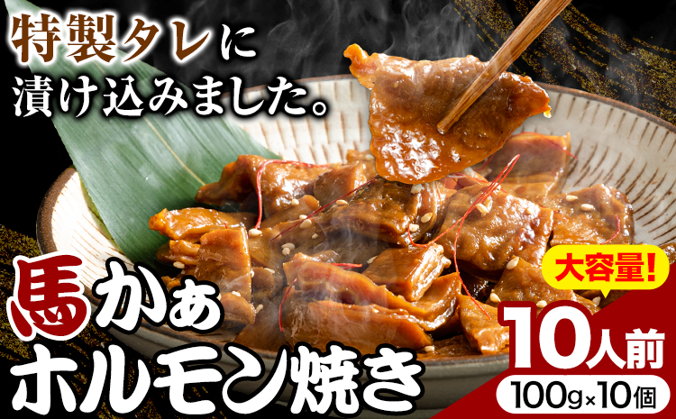 馬ホルモン焼 10人前 (100g×10個)  馬肉 ホルモン 株式会社千興ファーム《60日以内に出荷予定(土日祝除く)》---sn_fbhoru_60d_r7_13000_10set---