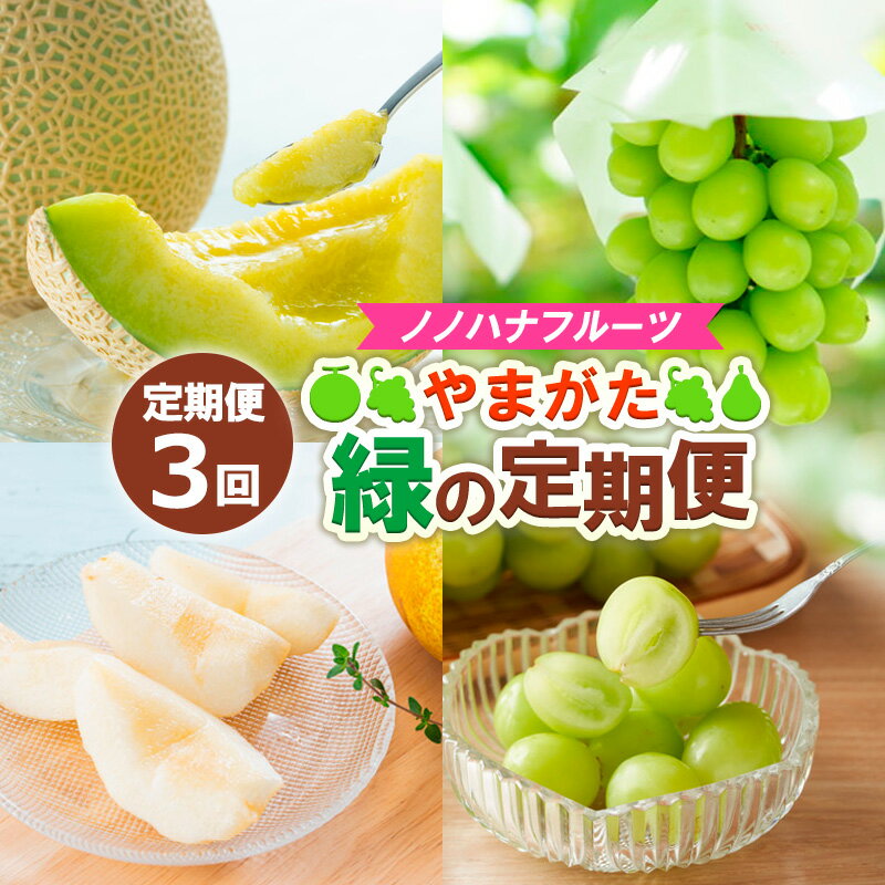 【ふるさと納税】【定期便3回】ノノハナフルーツ やまがた緑の定期便【令和7年産先行予約】 FS24-016 くだもの 果物 フルーツ 山形 山形県 山形市 2025年産