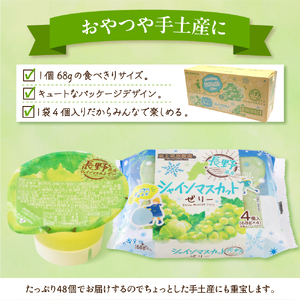 シャインマスカットゼリー1袋4個入×12袋 和歌山産業提供 hi070-007　シャインマスカット マスカット ぶどう フルーツ 果物 クダモノ くだもの ゼリー おやつ ご褒美 お弁当のお供 ご当地