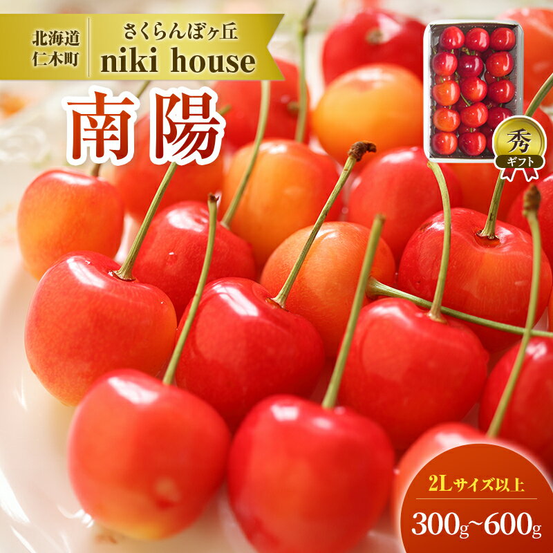 【ふるさと納税】容量が選べる 農園厳選 さくらんぼ 南陽 2Lサイズ 以上 300g～600g 品質：ギフト向け フルーツ チェリー 果物 ギフト 北海道 仁木町 仁木 [小林信幸]　お届け：2025年7月15日～25日頃
